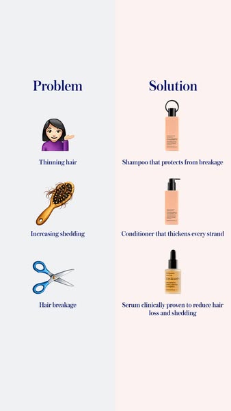 The ad uses a split screen to highlight the problems of thinning hair, increasing shedding, and hair breakage on the lef