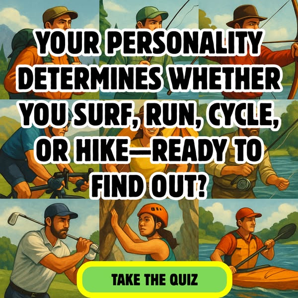 This ad is a quiz that determines which outdoor activity suits your personality.