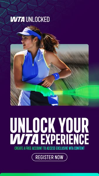 This ad promotes a landing page where users can create a free account to access exclusive WTA content.