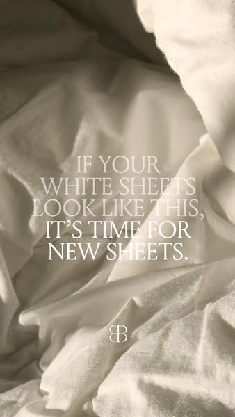 This ad shows an up-close, slightly-filtered view of a rumpled white sheet and copy that tells the viewer that if their 