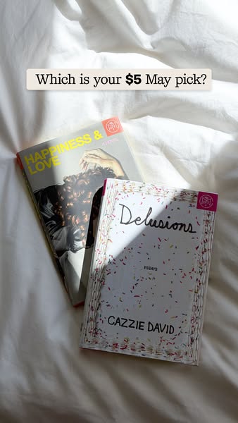 An image of two books sitting on a white crumpled blanket. The headline asks the viewer which book they'd pick for $