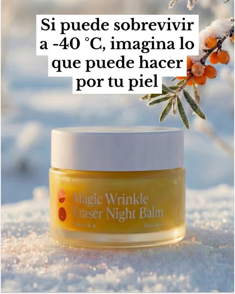 This ad features the Magic Wrinkle Eraser Night Balm and claims that if it can survive -40 degrees Celsius, it can do a 