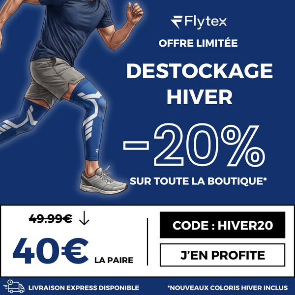 This ad for Flytex offers a 20% discount on all store items as part of a winter clearance. The ad features an image of a