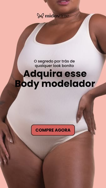 This ad features a body positive full shot of a woman wearing a Midas Time body shaper. The ad copy advertises the body 