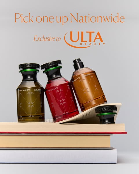 An ad featuring The Nue Co. fragrances sold at Ulta Beauty.