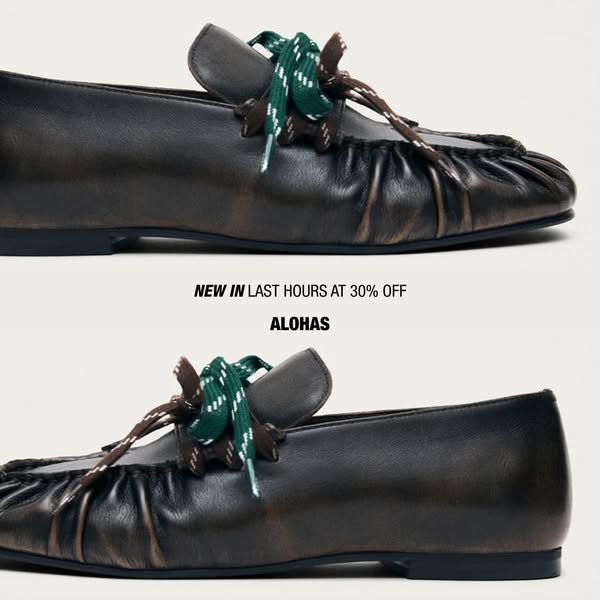 This image ad shows two perspectives of the same loafer, promoting a limited-time 30% off sale.