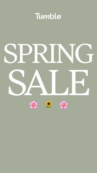 This image ad for Tumble announces a spring sale.