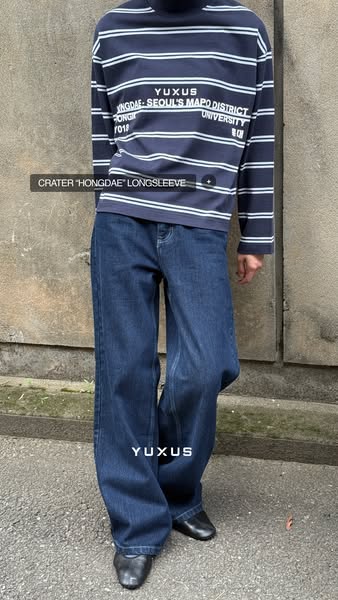 An image showcasing the Crater "Hongdae" longsleeve shirt by YUXUS.