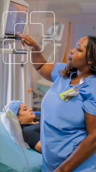 This ad demonstrates how the featured product can be used in a medical setting. The product is shown being used by a nur
