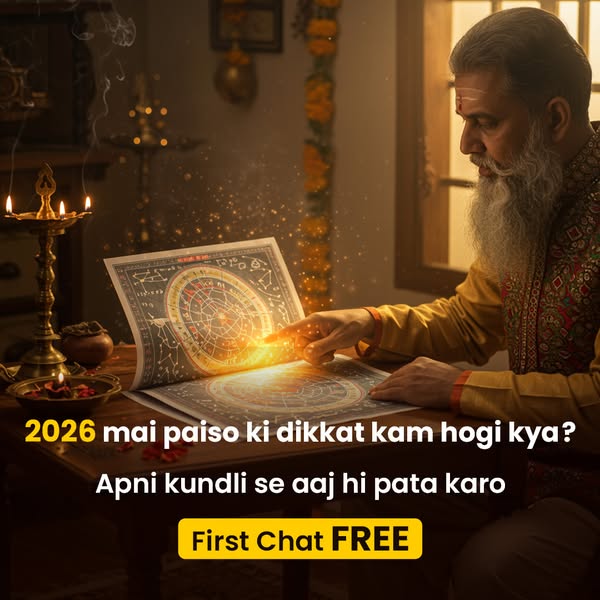 This image ad promotes astrology services, focusing on addressing concerns about financial difficulties in the future. I