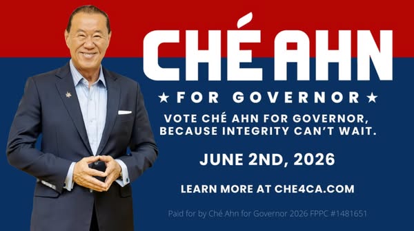 Che Ahn for Governor ad