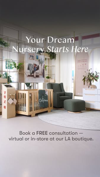 This image ad promotes nursery items and invites potential customers to book a free consultation.