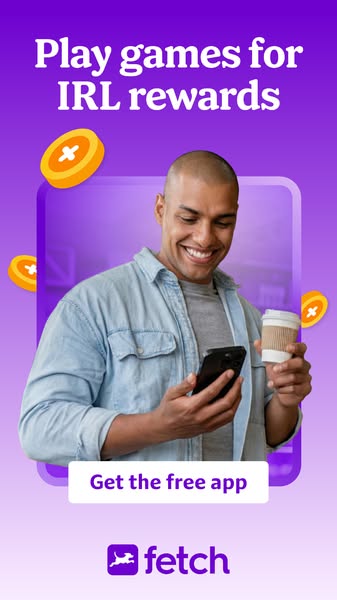 A mobile app ad showing how users can play games for IRL rewards.