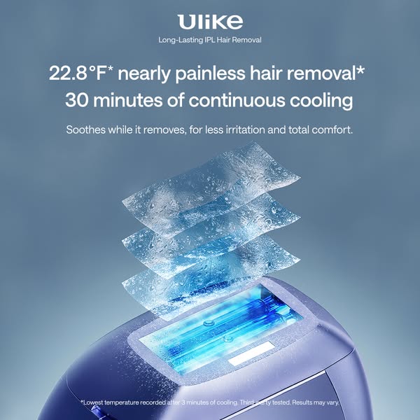 This ad for Ulike promotes its long-lasting IPL hair removal device. The ad highlights the product's nearly painless