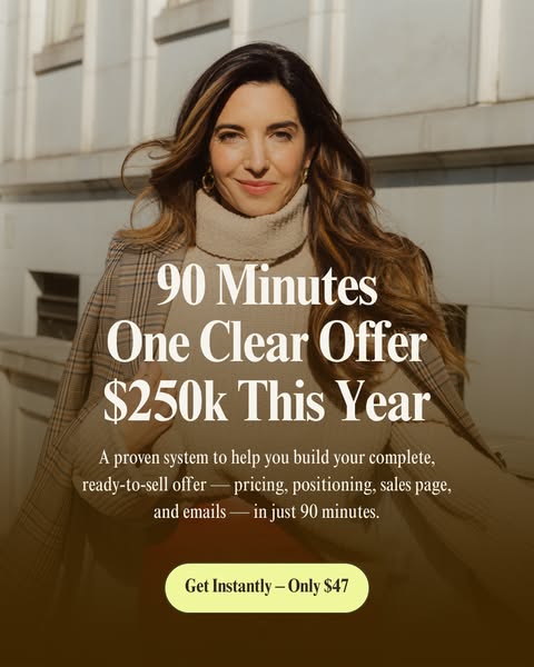 This image ad promotes a system designed to help users build a complete, ready-to-sell offer, including pricing, positio