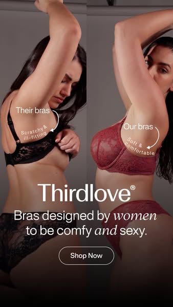 This image ad for Thirdlove bras positions itself as a comfortable alternative to bras that are scratchy and ill-fitting