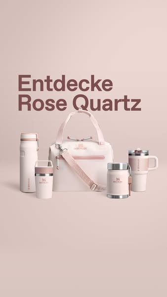 This ad showcases a collection of Stanley products in the Rose Quartz color. The ad features a variety of products, incl