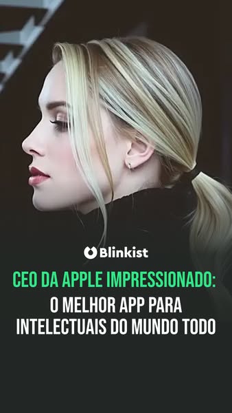 This ad for Blinkist features a woman in profile and text that states that the CEO of Apple is impressed and that it is 