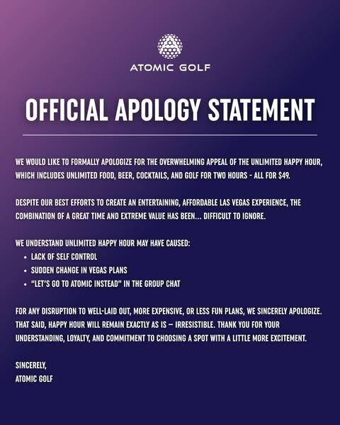 Atomic Golf ad