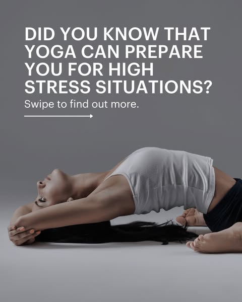 This ad explains the benefits of yoga. The ad features a woman lying on her stomach with her head titled upward and her 