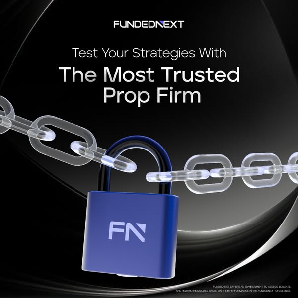 This ad for FundedNext targets traders, offering a platform to test strategies with a trusted prop firm.