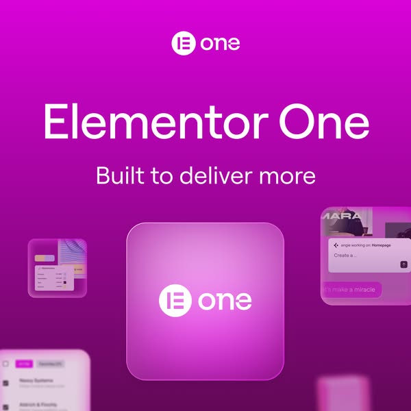 This ad for Elementor One highlights the product's features and benefits to deliver more. The ad shows the product i