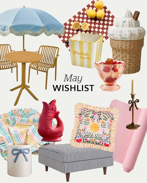 This ad showcases a curated list of summer-themed household decor items. The ad is likely targeted towards individuals l