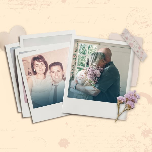 The ad features a collage of vintage photos and graphics to promote the brand.