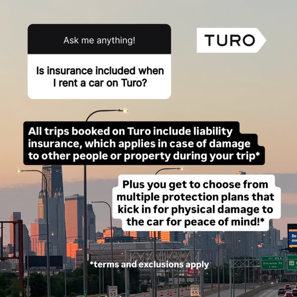 This ad uses a question and answer format to address a common concern about insurance coverage when renting a car throug