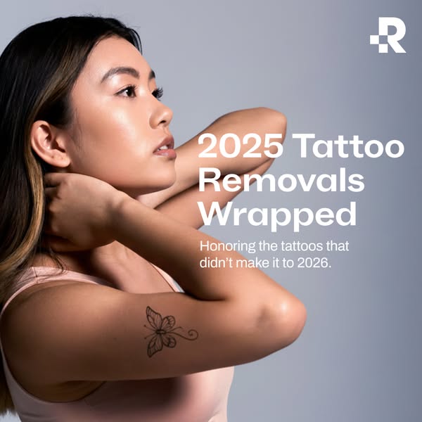 This ad is an end of year review for a company that removes tattoos. They are honoring the tattoos that will be removed 