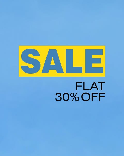 This is a simple image ad that clearly and directly announces a sale, with a flat 30% discount. The visual elements are 