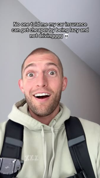 A man shares how he was able to save money on car insurance by being lazy and not driving.