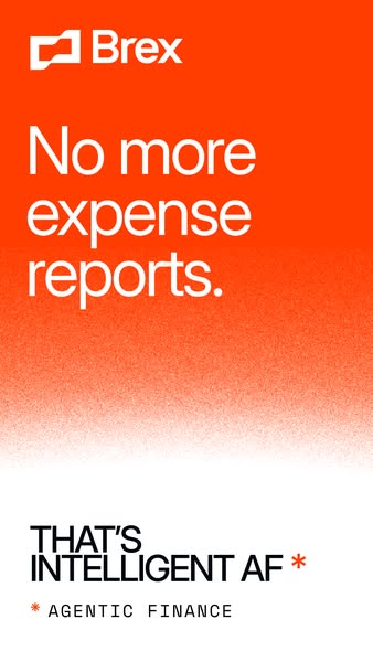 This ad for Brex highlights the problem of expense reports and positions Brex as the solution.
