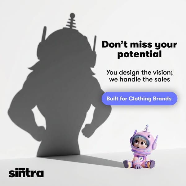 The ad illustrates the concept of unrealized potential through the use of contrasting imagery: a small, childlike astron