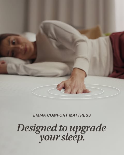 This ad showcases the Emma Comfort Mattress and its ability to upgrade your sleep.