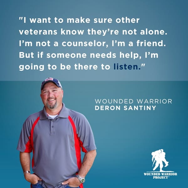 This image ad features a quote from Deron Santiny, a member of Wounded Warrior Project, emphasizing the importance of ve