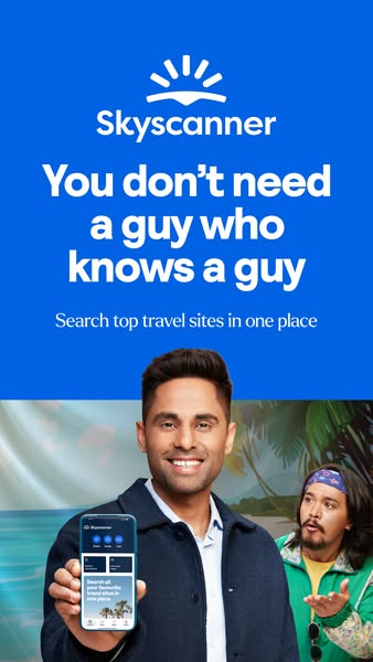 This ad uses humor and relatability to introduce Skyscanner as a way to avoid using a travel agent and search top travel