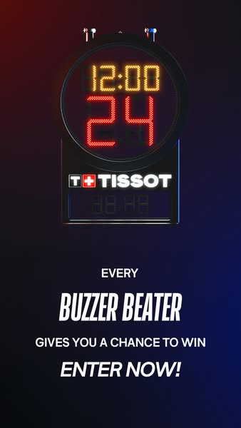 This ad for Tissot uses a countdown timer to create urgency and excitement around a contest where viewers can win by ent