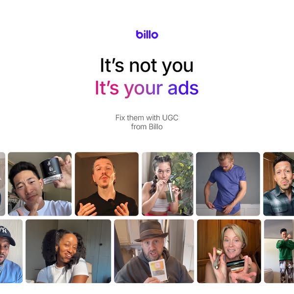 This ad for Billo uses user-generated content to show how the platform can help improve ad performance.