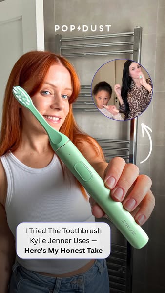 An influencer reviews the Suri toothbrush that Kylie Jenner uses.