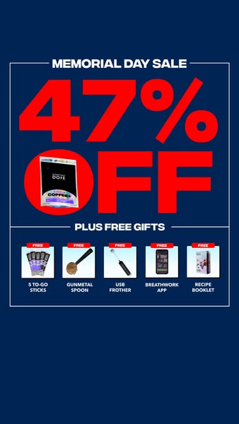 An ad showcasing a Memorial Day sale with 47% off and free gifts.