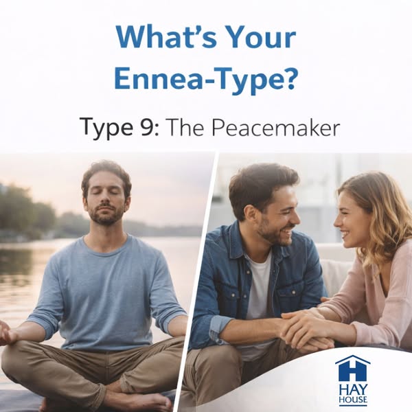 This ad uses a split screen to compare what life can look like for enneagram Type 9's, or 'The Peacemaker'. 