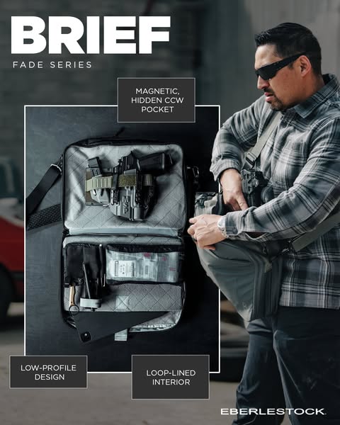This ad showcases a high-quality brief bag with a focus on its design and functionality. The ad highlights specific feat