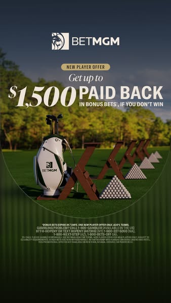 This ad promotes BetMGM's new player offer, where new users can get up to $1,500 paid back in bonus bets if they don