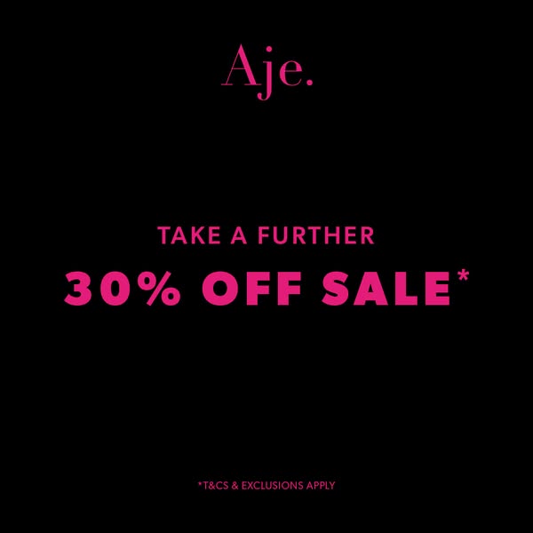 This image ad by Aje. promotes a further 30% off sale.