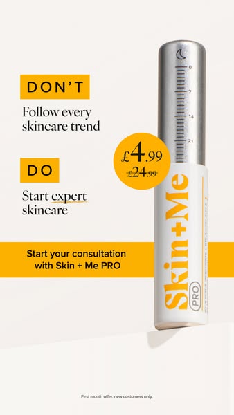 This ad presents a 'DO/DON'T' comparison, advocating for expert skincare over following trends. It offers a