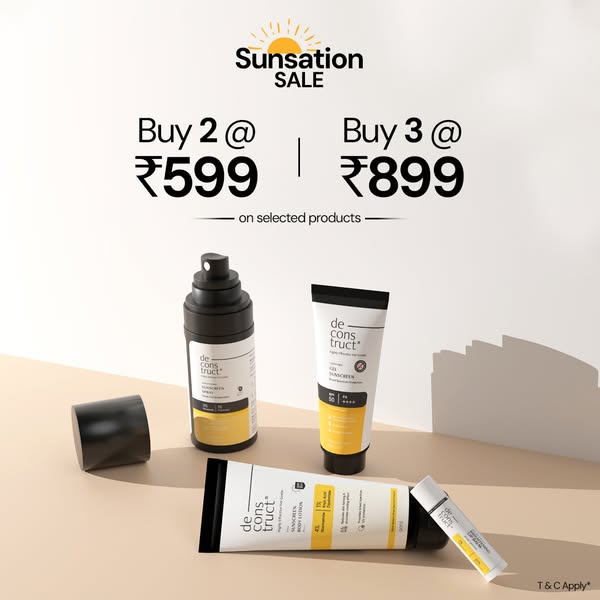 The image is an ad by Deconstruct, promoting a limited-time sale event. It highlights a discount offer for purchasing a 