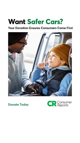 This ad by Consumer Reports promotes safer cars and encourages donations to ensure consumers come first.