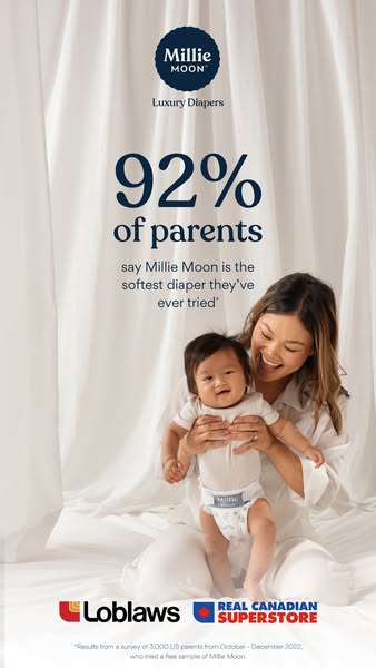 Millie Moon Luxury Diapers ad