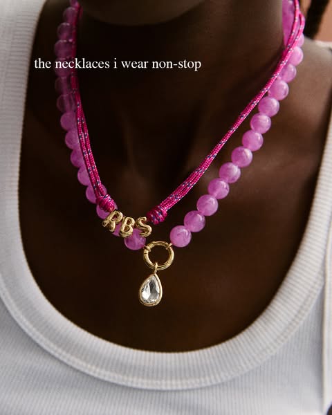 This image ad highlights the versatility and everyday wearability of the featured necklaces, showcasing them as effortle